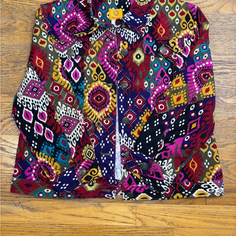 Ruby Rd. Jacket Blazer Multicolor Patterned Bohemian